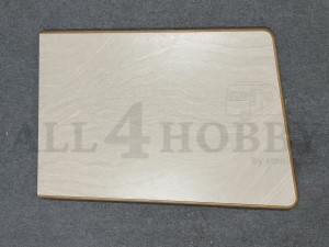 Blat mocowany do ściany beż/brąz ścięty prostokąt 1050/950/70