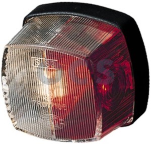 Lampka Hella Marking Square Surface Czerwono-Biały