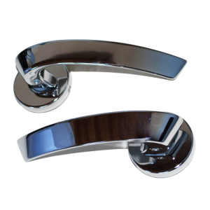 Komplet klamek drzwi wewnętrznych prawa + lewa  chrom