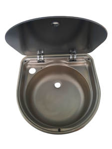 Zlew z pokrywą do przyczepy kempingowej lub kampera 42x43cm