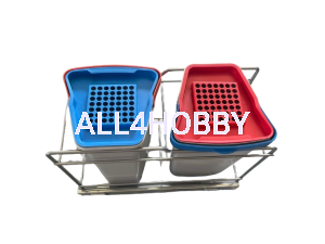 Wózek cargo z 2 koszami na śmieci z filtrami węglowymi