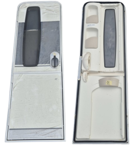 Outlet Drzwi dzielone do przyczepy Hobby kompletne lewe z uszkodzoną ramą 