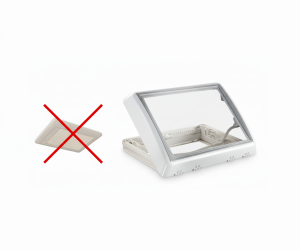 Zewnętrzna część okna Midi Heki FL 500x700 bez ramki wewnętrznej