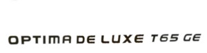 TYLNY NAPIS CZARNY "OPTIMA DE LUXE T65 GE" 334 x 22 mm, OPTIMA